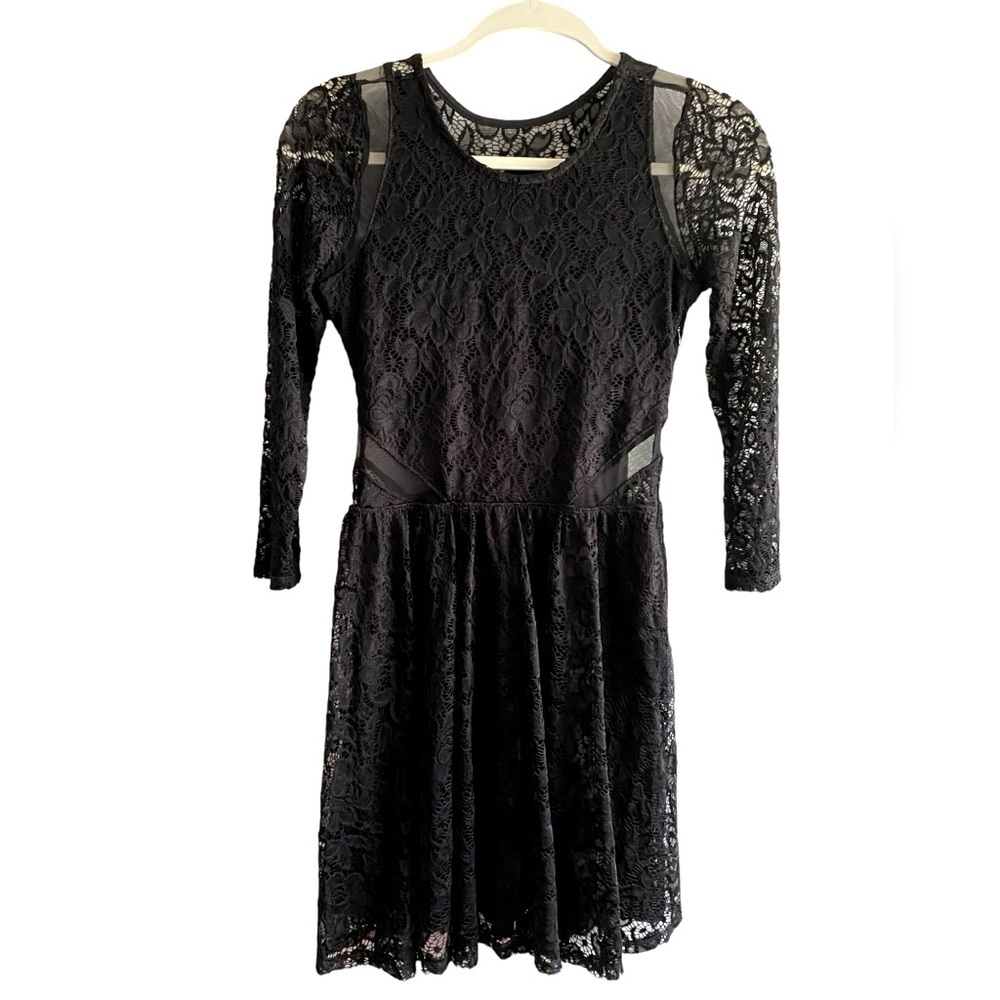 Abercrombie & Fitch Black Skater Dress Sexy Lace Party Event, Size Small